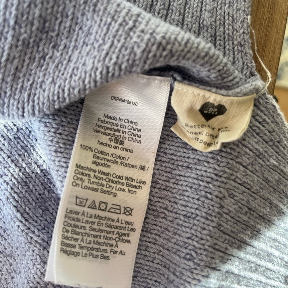 Madewell Light Lavender Button-Front Cropped Card… - image 6